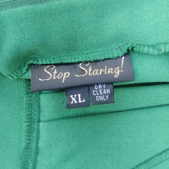 Stop Staring! emerald green sleeveless sheath dress marked XL fits like M. - Picture 10 of 14